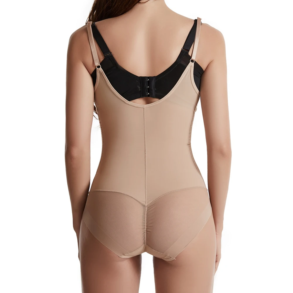 Syncshaping 621 Bodysuit Women Sexy Lingerie Plus Size Black Mesh Body Shapewear Bustier and Corset Convenient Open Underwear
