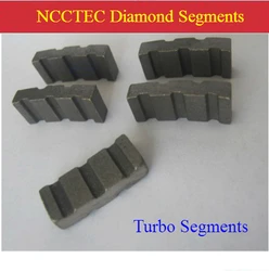 [Turbo Segments] Diamond core drill bits segments with grooves | teeth tooth tips heads for drilling reinforced concrete