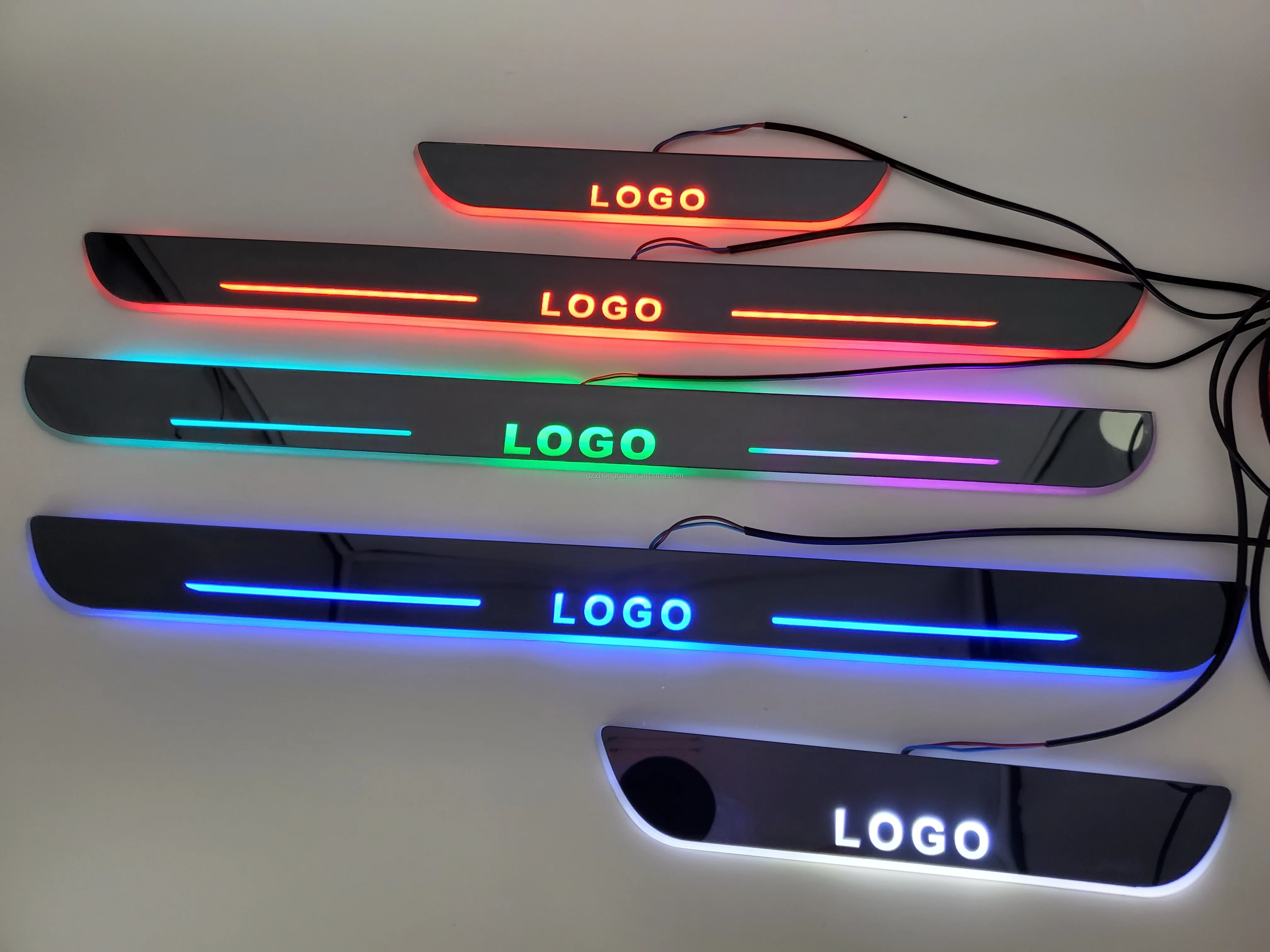 customized led dynamic door sills acrylic multi styles and colors