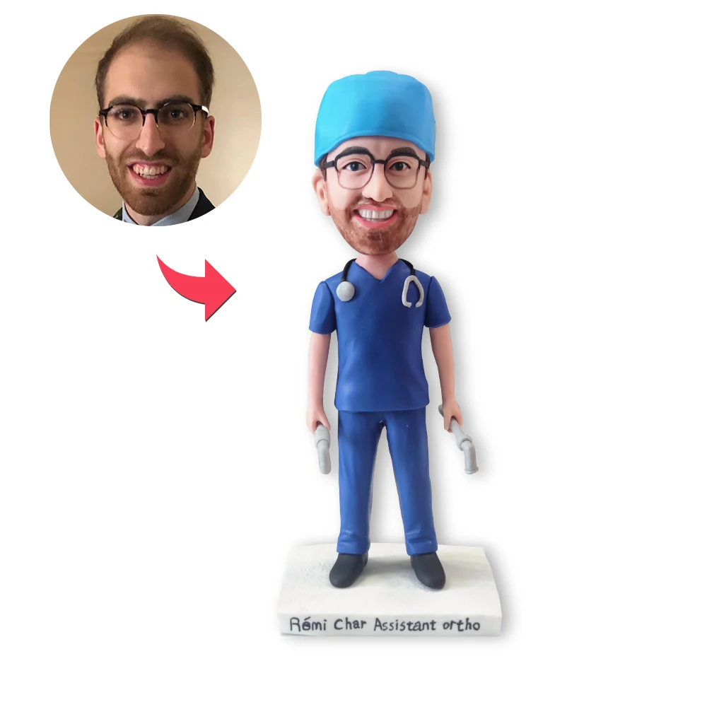 Bobbleheads Doctor Nurse Toy Statue Doll Custom Made Traditional Artwork Personalise Design For Boy Friend Girlfriend Gift