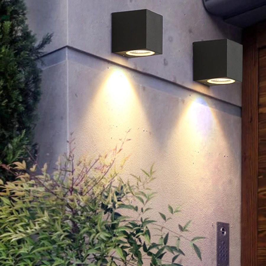 

GU10 6W Outdoor LED Wall Lamp Modern Waterproof IP65 Garden Porch Light Villa Hotel Courtyard Balcony Door Wall Light Sconce