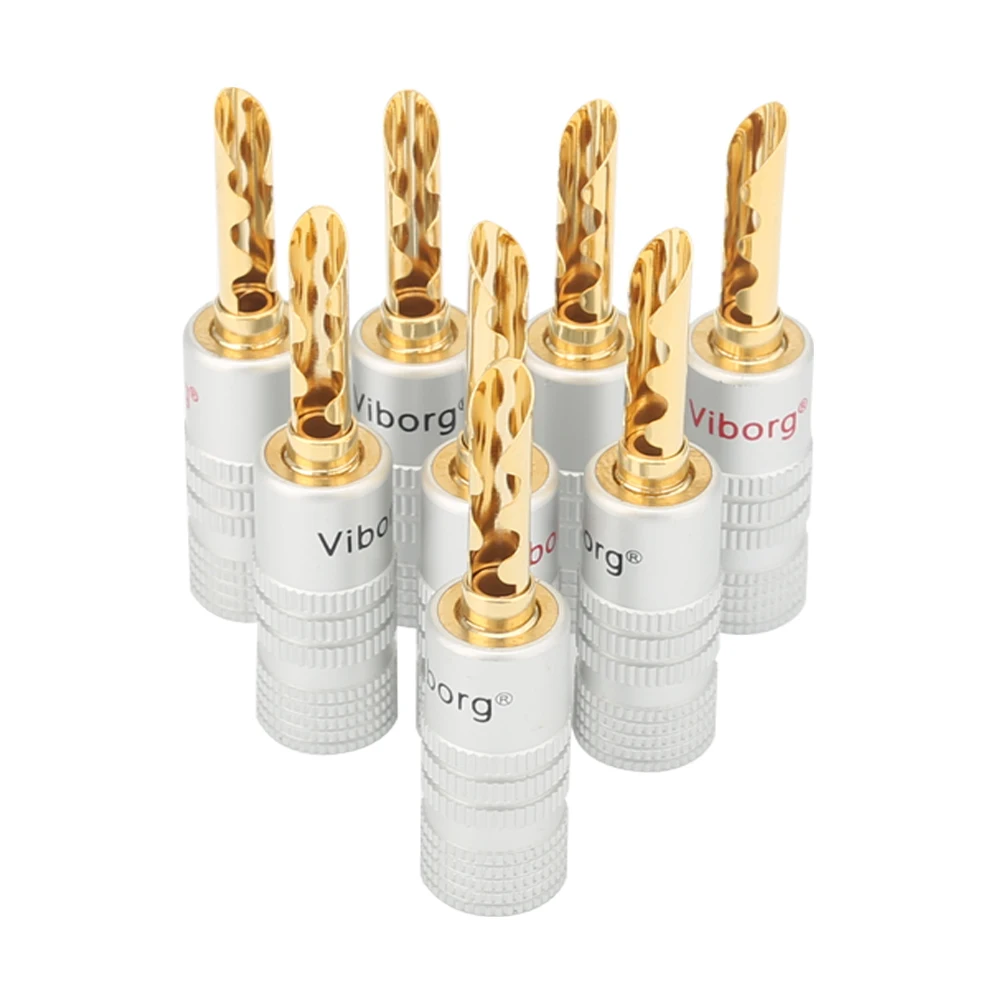 24K Gold Plated viborg Audio BFA złącze wtykowe bananowe 14 sztuk za dużo