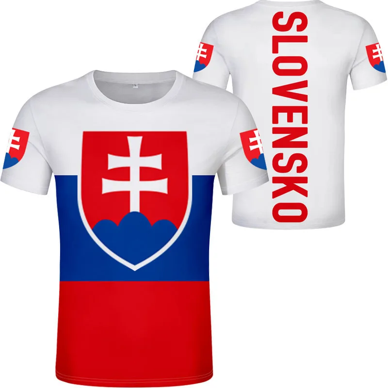 Slovakia Youth Diy Custom Name Number Svk T Shirt Nation Flag Slovensko Country Slovak Republic College Print Photo Clothes