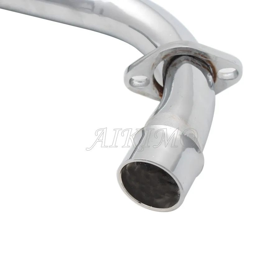 Cafe Racer Chrome Steel Motorcycle Modified Exhaust Systems Exhaust Muffler Silencer Front Pipe For Honda CG125 WY125