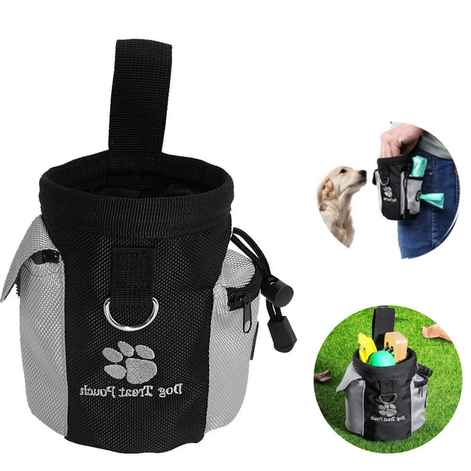 Pet Dog Puppy Snack Bag Waterproof Obedience Hands Free Agility Bait Food Training Treat Pouch Train Pouch