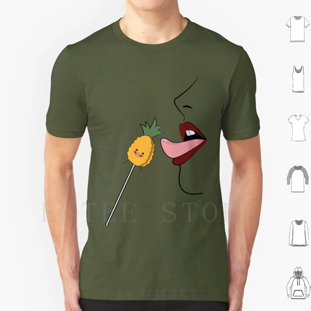 Lips T Shirt Print Cotton Lollipop Leche Womens Girls Sexy Funny Humor Fruit Yellow Red Roses Happy Laugh Candy Summer Beach
