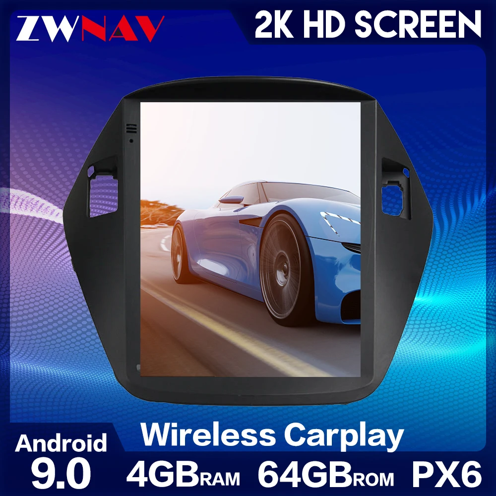 ZWNAV 9.7 inch IPS Vertical screen Android 9 For Hyundai IX35 2009-2015 Car GPS Navigation Multimedia Player Stereo Auto Radio