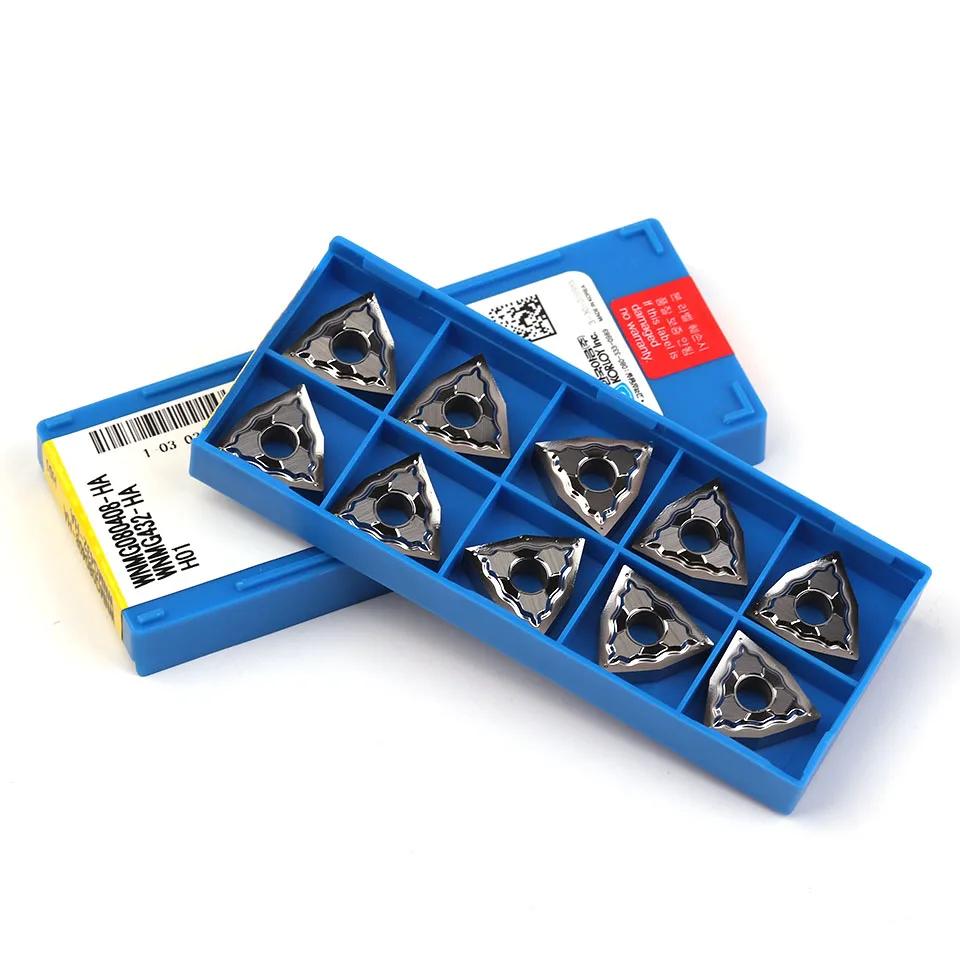 10pcs WNMG080404 HA H01 WNMG 080404 Aluminum cutter blade Insert Cutting Tool turning tool CNC Tools AL +TIN Alloy wood