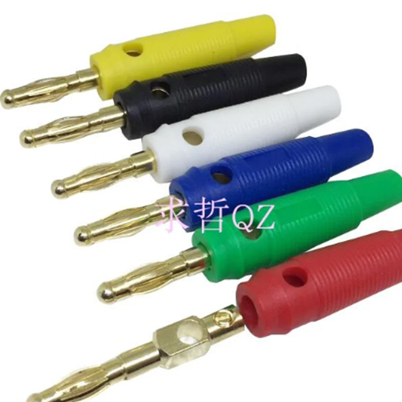 Flower Shape Banana Plug, Stackable, No Welding, Screw Connection method Connector, Used for Terminal Test, Probe Speaker, 4mm