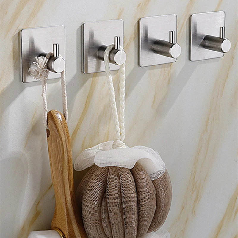 Newest SUS304 Black Robe Hook Wall Hook Towel Hook for Bathroom Stainless Steel Coat Hook Rustproof Hook Hanger for Kitchen