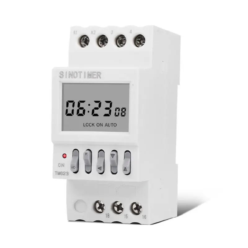 

TM623 220V Programmable Astronomical Time Switch with Latitude Longitude Display DIN Rail Timer Relay Controller