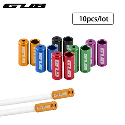 GUB 10pcs CNC Bicycle Derailleur Cable Housing End Cap Bike Brake Cable Housing Cover MTB Road Bike Brake Shift Line Cover