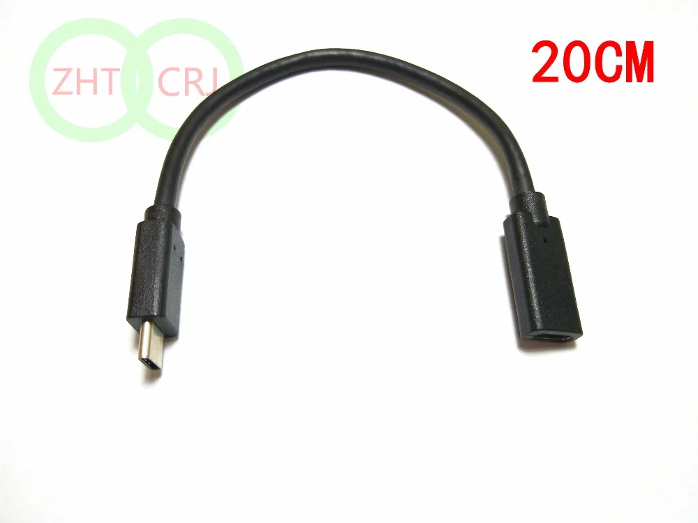 50pcs Extension Cable Type C Extender Cord Male to Female Compatible 20cm New