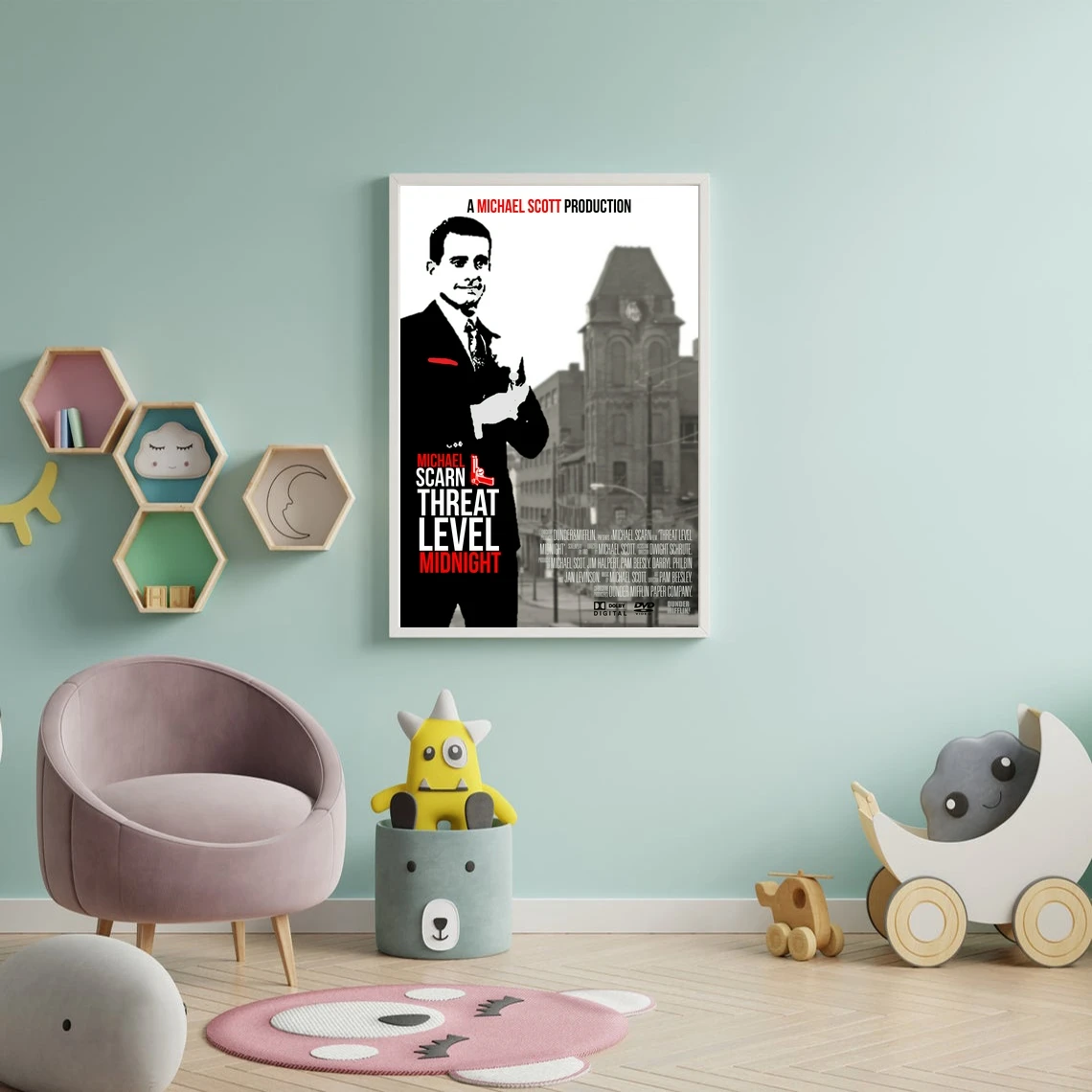 Threat Level Midnight Movie Cover Poster Art Print Canvas Painting Wall Pictures Living Room Home Decor (No Frame)