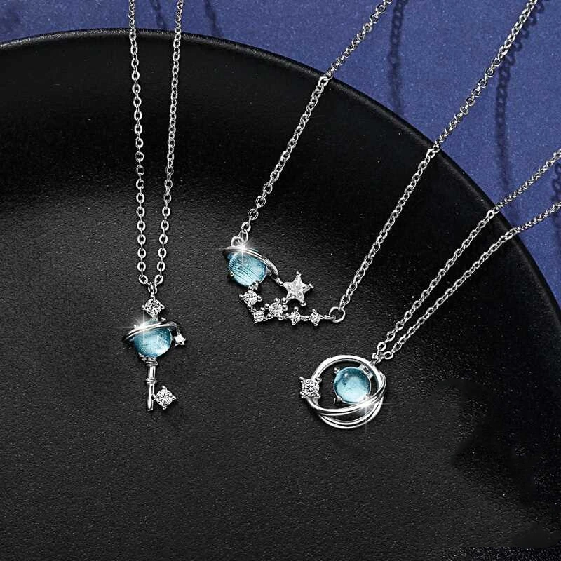 Necklaces for Women Jewelry Girl Gothic Pendant Necklace Fashion Aesthetic Luxury Crystal Accessories Key Ball Chain Gift Goth