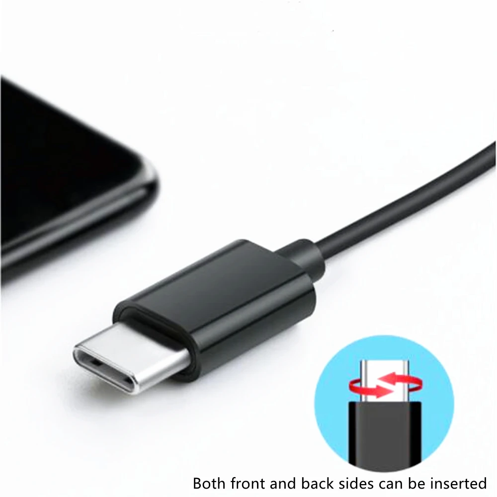 LINHUIPAD-auriculares USB tipo C, cascos individuales con micrófono, sonido estéreo, cable reforzado para Google Pixel 2/XL, Samsung,Xiaomi