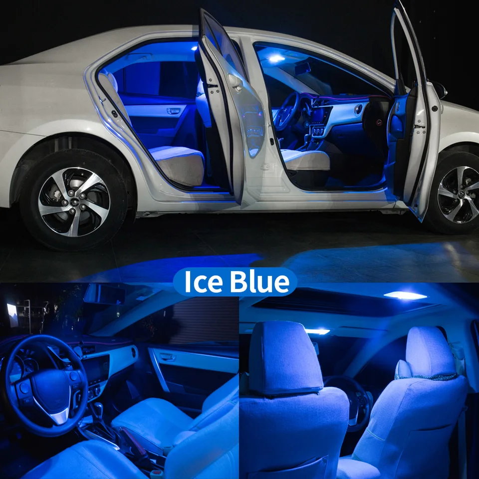 8-Piece LED Interior Light Kit For Kia Rondo 2006-2013 – White 6000K Dome, Map, Trunk, Door & Vanity Bulbs