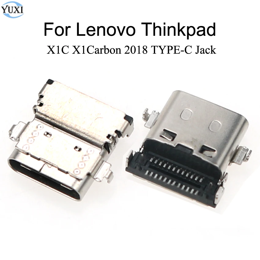 

YuXi 2pcs Laptop DC Power Jack for Lenovo ThinkPad X1C X1Carbon 2018 TYPE-C Jack DC Connector Laptop Socket Power Replacement