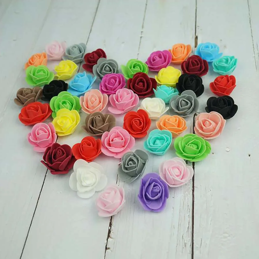 10/30/50/100pcs Foam Artificial Flowers for Home Wedding Deco Accessories Fake Foma Bears Scrapbook DIY Christmas Decorations