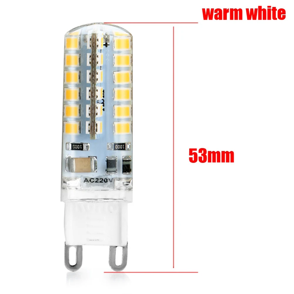 5 stücke 220V G9 Led-lampe 48Leds 2835SMD Warme Weiß Silikon Kristall Licht Lampe 20 000 stunden Lebensdauer zeit 360 Strahl winkel