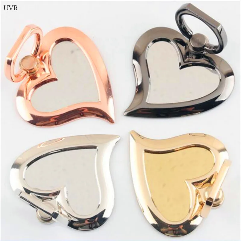 

1pcs Metal Heart Mirror 360 Degree Mobile Phone Stand Holder Finger Ring Mobile Phone girp For Smartphone Phone Holder Stand