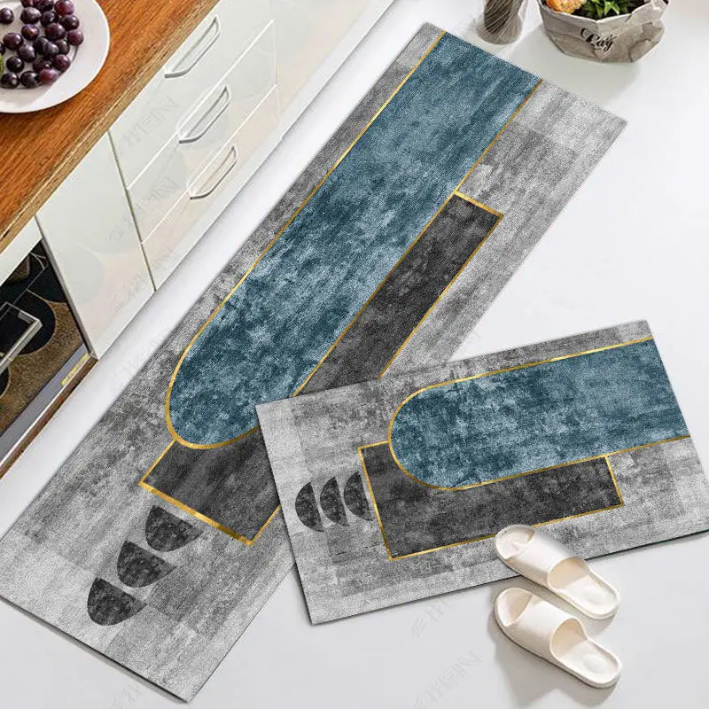 

Nordic Luxury Style Kitchen Carpet And Floor Mat Set, Stylish And Elegant, Soft And Non-Slip