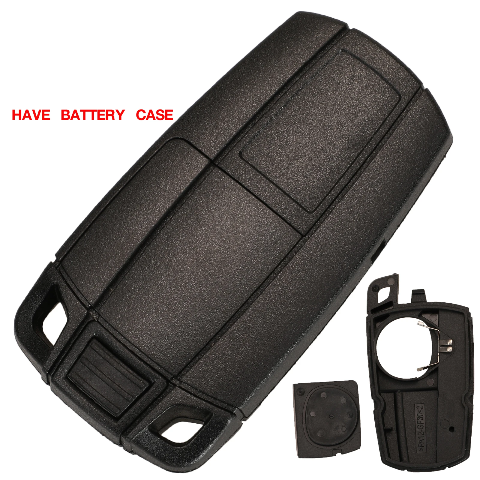 Jingyuqin-carcasa de llave de coche con mando a distancia, 3 botones, hoja inteligente, Fob, funda para BMW 1, 3, 5, 6, Serie E90, E91, E92, E60, con logotipo