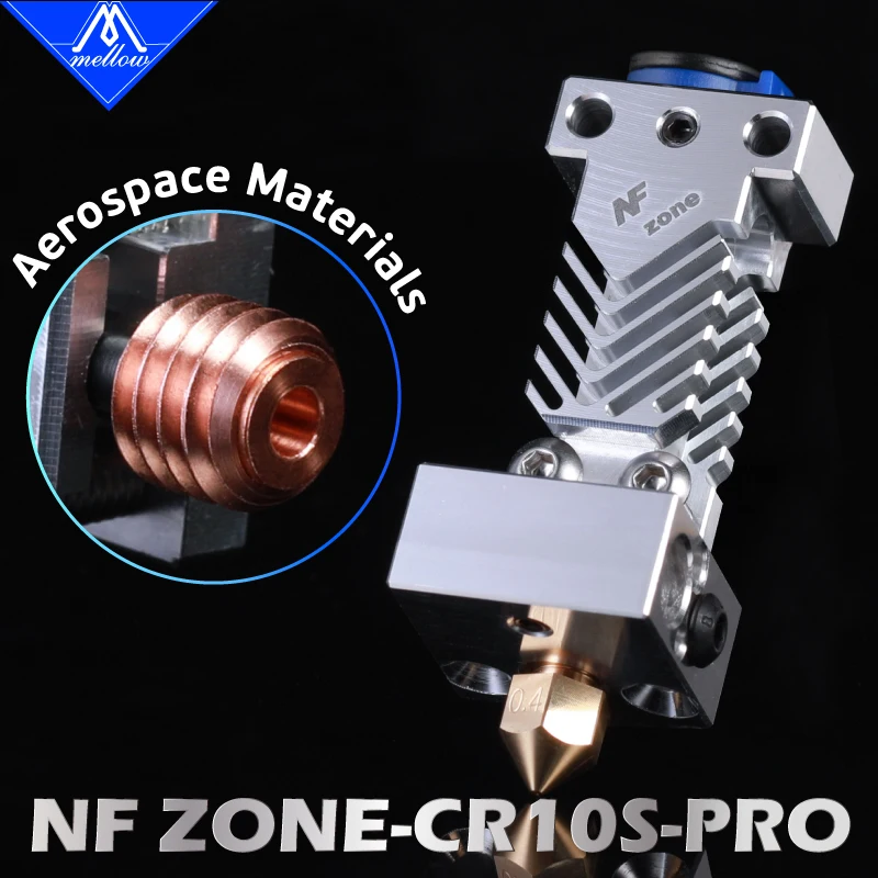 

Детали для 3D-принтера Mellow NF Zone-CR10S PRO Hotend, аэрокосмические материалы для Creality CR10S PRO Micro Swiss MK8