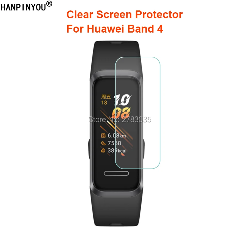 For Huawei Band 4 Band4 Wristband Smart Bracelet Clear Glossy Screen Protector Protective Film Guard (Not Tempered Glass)