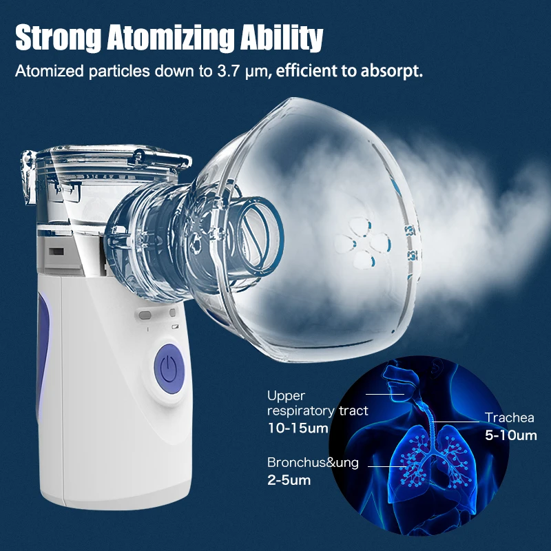 Autoclean Nebulizador Portatil Inhale Nebulizer Mesh Atomizer Mini Handheld Portable Silent Inhaler Nebuliser Inhalator For Kids