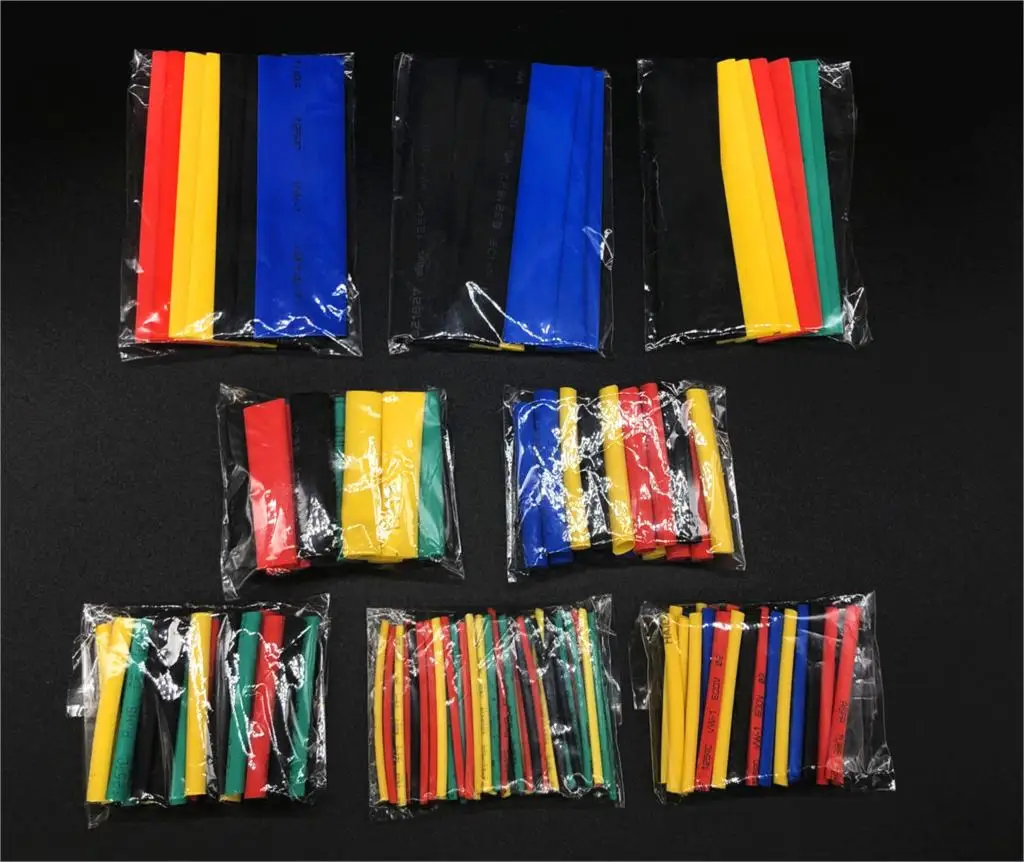 164pcs/Box Set Polyolefin Heat Shrink Tube Shrinkable Wire Cable Insulated Sleeving Tubing Electronic Parts
