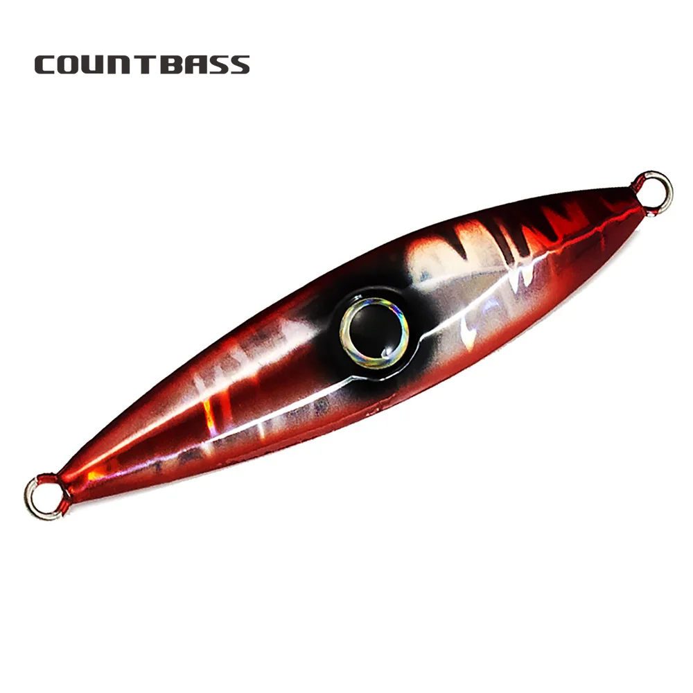 

40g 1.4oz Countbass Jigging Lures, Metal Fish Jig, Saltwater Small Sized Slim Jigs Sea Bass Game Pike Fishing
