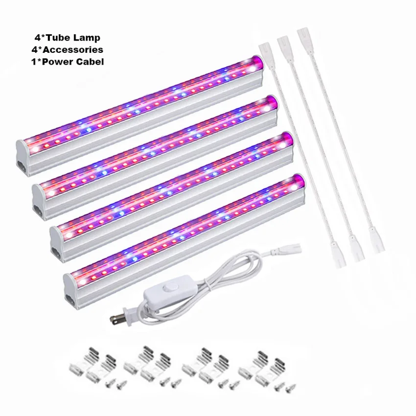 LED Grow Light Full Spectrum T5 Tube 85-265V Phyto Lamps Bar EU US Plug Phyto Lamps Bar Light Hydroponic Plant Growth Light