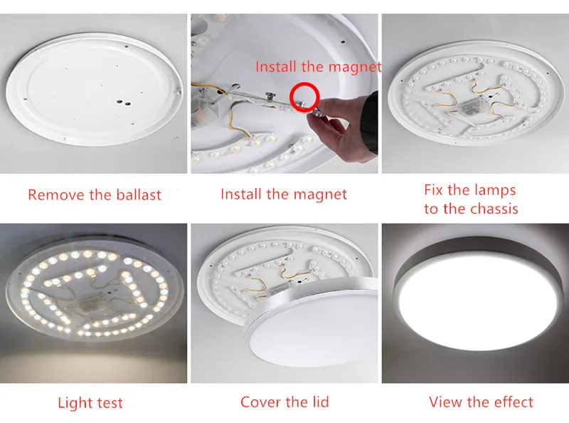 Imagem -06 - Placa Circular da Lâmpada do Diodo Emissor de Luz 220v-luz do Círculo do Painel do Anel de 240v Substitui a Lâmpada em Forma de u do Halogênio e do Anel 18w 27w 36w 45w Conduziu as Lâmpadas a