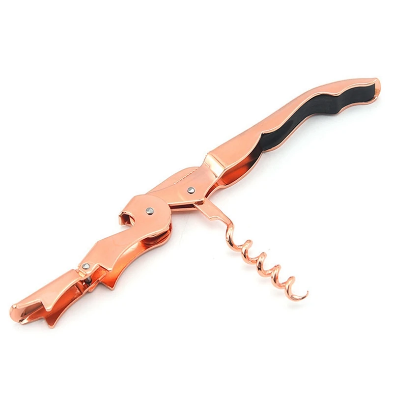 Rose Gold Corkscrew Wine Beer Bottle Opener Utensils Kitchen Gadgets Multifunction Stainless Steel Wine Accessories