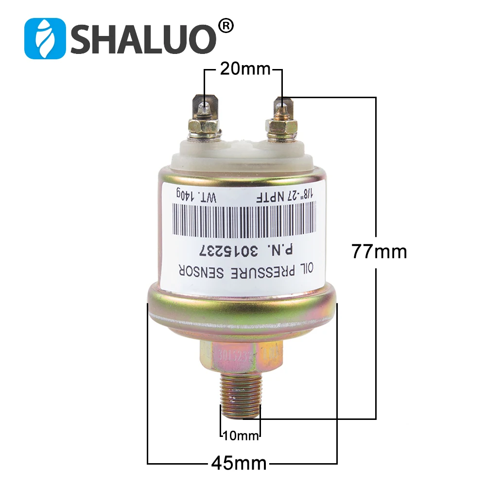 3015237 1/8NPT Electric Generator Oil Pressure Sensor screw size 10mm WK Alarm Switch Origin VDO Sensor Diesel Genset Parts