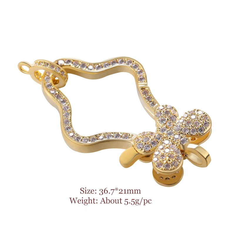 DIY Jewelry Decorative Clasps AAA Cubic Zirconia Screw Lobster Clasp Fasteners For Women Handmade Jewelry Accessories Supplies