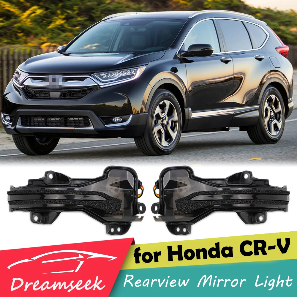 Side Wing Mirror Light for Honda HR-V Odyssey Jazz Fit City CR-V Accord 2013-2017 Dynamic Turn Signal Lamp OED Style Smoke Lens