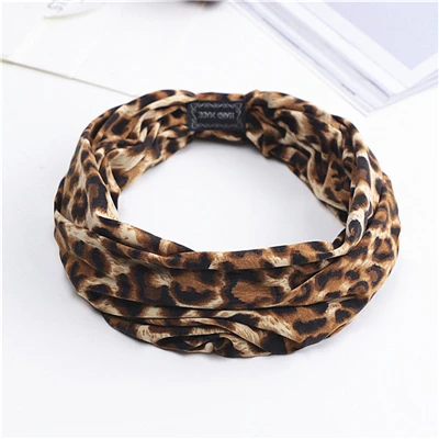 Floral Print Turban Knot Headwrap Sports Elastic yoga Hairband Fashion Cotton Fabric Wide headband For Women Hair accessoires