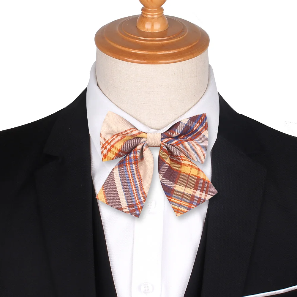 Feminine Plaid Bowtie Casual fliege Für Frauen Uniform Kragen Butterf Bowknot Erwachsenen Überprüfen Bogen Krawatten Cravats Mädchen Bowties