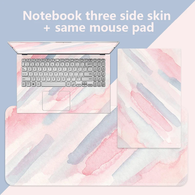 WaterColor Cover Laptop Sticker DIY Notebook Skin 11''/13''/15''/17'' for HP/Lenov /Acer  With 90 Mouse Pad Game Table Map