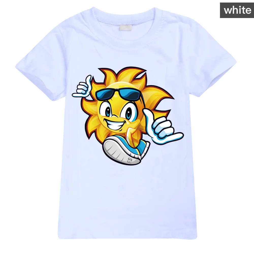 Summer New Children Fun Squad game White T-shirt Pullover Leisure Fashion Kids Girls boys Tops Birthday Gift Kids Clothes