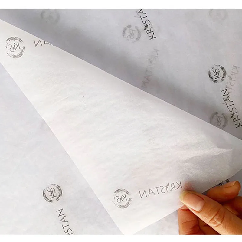 17g Moisture Proof Gift Tissue Paper 50x70cm Custom Printed Logo on white paper Repeat printing 500/1000/1500/2000 sheets