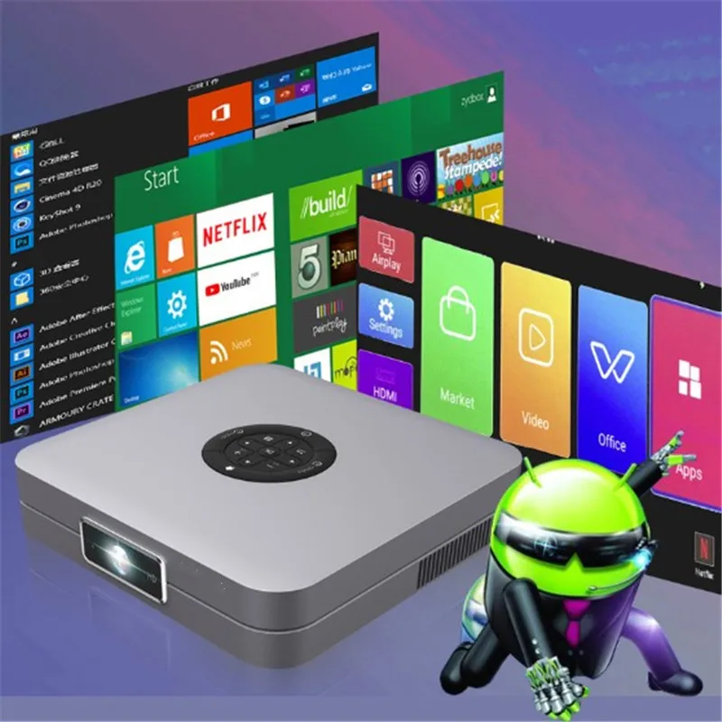 K1 DLP 3D Projector 300inch Home Cinema support Full HD 1920x1080P,32GB Android 5G WIFI AC3 Video Beamer MINI Projector