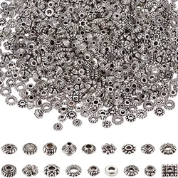 180pcs Mixed Tibetan Silver Antique Loose Bead Spacer Beads Connectors DIY Bracelet Necklace Jewelry Making Findings Wholesale