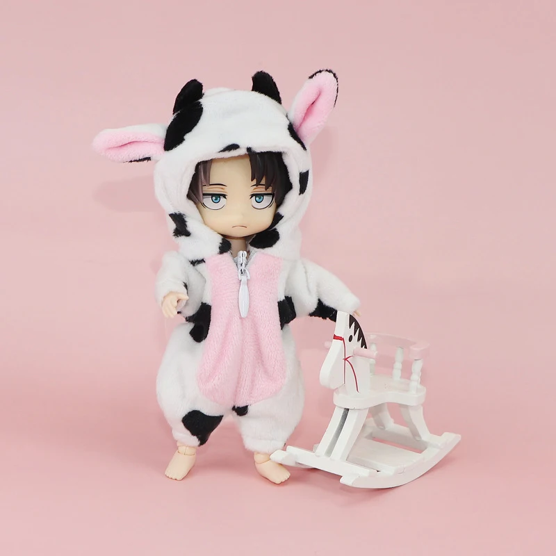Cute OB11 doll clothes plush small animal one-piece suit for GSC body Molly, Obitsu11, 1/12 BJD doll clothes