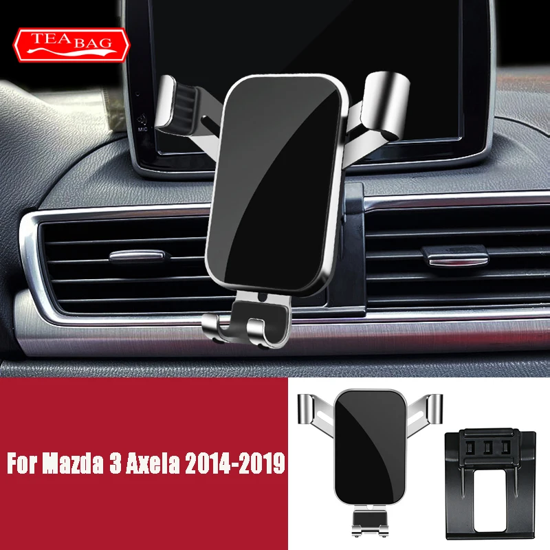 Car Adjustable Mobile Phone Holder For Mazda 3 Axela 2014 2015 2016 2017 2018 2019 Air Vent Mount Gravity Bracket Accessories