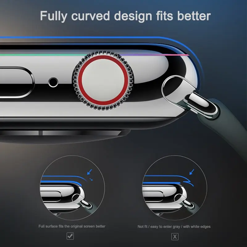 لينة هيدروجيل كامل واقي للشاشة فيلم ل أبل ساعة 42 مللي متر 40 مللي متر 44 مللي متر 45 mmخفف فيلم ل iwatch 7/6/5/4/3/2/1 وليس الزجاج