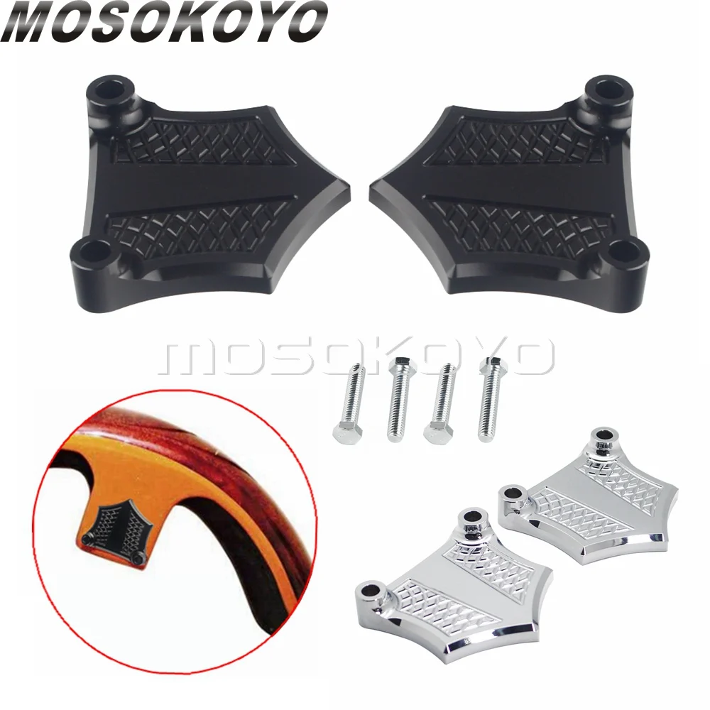 

1 Pair 0.75" Fender Spacer & Mounting Bolts For 30" Harley Touring Road King Street Electra Glide Ultra 1984-2013 5.50" Fender