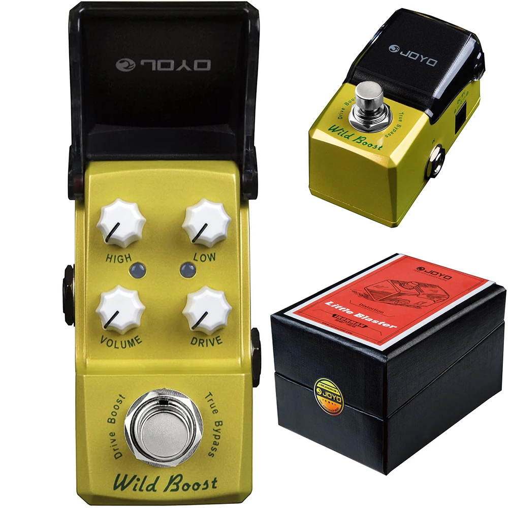 Joyo Jf-302 Wild Boost Overload Effect Pedal Guitar for Electric Guitar Booster Overload Effect Low & High Eq Guitar Bass Parts